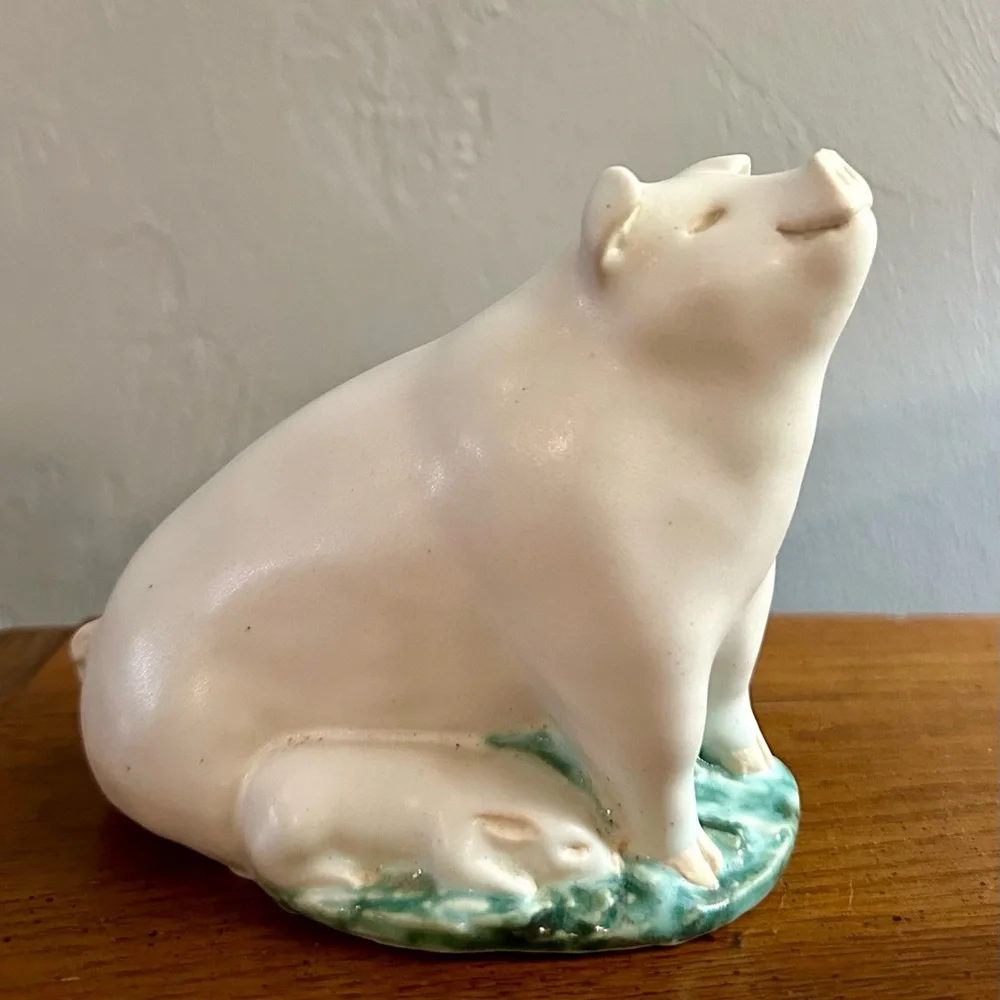 RARE Vintage Anderson Design Studio Pottery Pig Figurine | Signed “AD” | - Picture 3 of 5